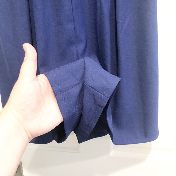 ASTR Black Lace Midriff Inset Stretch Romper Navy Blue L NWT - Picture 7 of 12